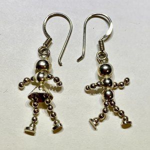 💰2/$40💰 Vintage Doll Puppet Earrings Silver 925